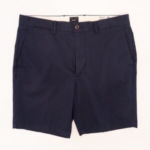 J. Crew Navy Blue Flat Front Stretch Chino Short